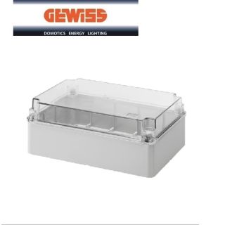 CASSETTA DERIVAZIONE COPERCHIO TRASPARENTE GEWISS 300X220X120 GW44429