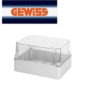 CASSETTA DERIVAZIONE COPERCHIO TRASPARENTE GEWISS 190x140x140 GW44437