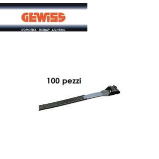 FASCETTA PER ESTERNO L.T.R. NERO GEWISS GW52202 100 PEZZI.