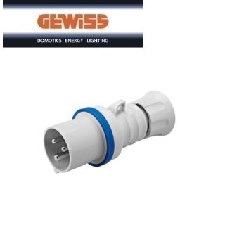 SPINA INDUSTRIALE MOBILE IP44/IP54 2P+T 16A 230V 6H GEWISS GW60004H BLU