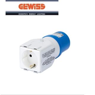 ADATTATORE GEWISS INDUSTRIALE CIVILE SPINA PRESA 2P+T 10/16A GW64210