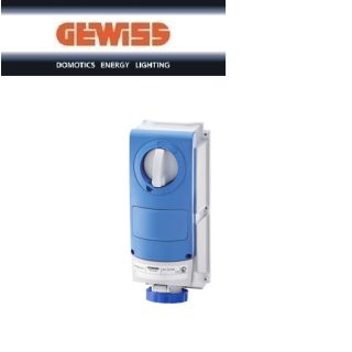 PRESA STAGNA GEWISS SENZA FONDO CON BLOCCO 32A 2P+T GW66549.