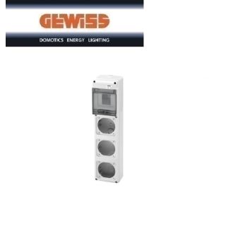 QUADRO PARETE GEWISS Q-DIN 5 MODULI 3 FLANGE PRESE INDUSTRIALI GW68001N