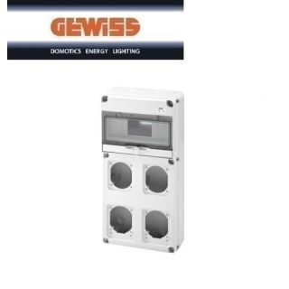 QUADRO PARETE GEWISS Q-DIN 10 MODULI 4 FLANGE GW68003N