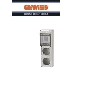 QUADRO Q-DIN 5 MODULI GEWISS 2 FLANGE PRESE 16A IP65 GW68018N