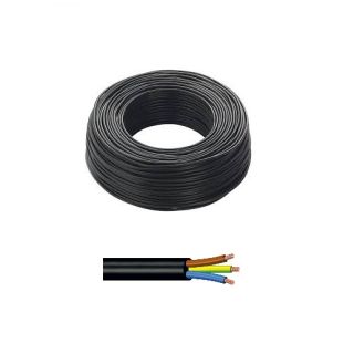 CAVO GOMMATO H05VV-F 1 METRO3X1,5mmq PER ESTERNO NERO