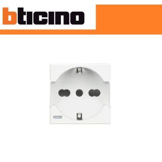 PRESA SCHUKO BTICINO LIVING AXOLUTE AIR BIANCO HD4140A16
