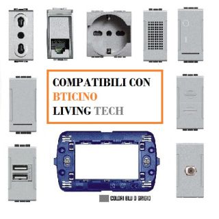 FRUTTI COMPATIBILI BTICINO LIVING TECH USB PRESA