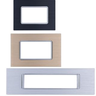 PLACCA METALLO   COMPATIBILE SERIE BTICINO MATIX LINEA JOY