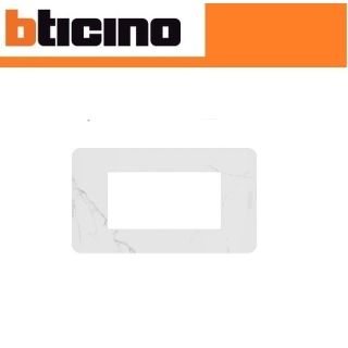 PLACCA 4 POSTI CARRARA BTICINO MATIX GO JA4804EM