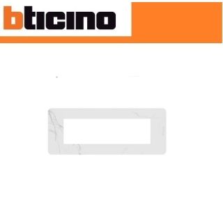 PLACCA 7 POSTI CARRARA BTICINO MATIX GO JA4807EM