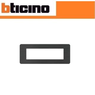 PLACCA 7 POSTI NERO NICKEL BTICINO MATIX GO JA4807EN