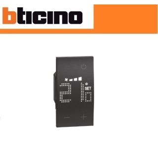 SONDA CON DISPLAY PER CONTROLLO TEMPERATURA BTICINO LIVING NOW KG4691 NERO
