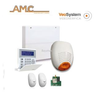 KIT AMC CENTRALE K8V K-RADIO800 X4W MODULO 4G SR136 MOUSE09 ALLARME X824V