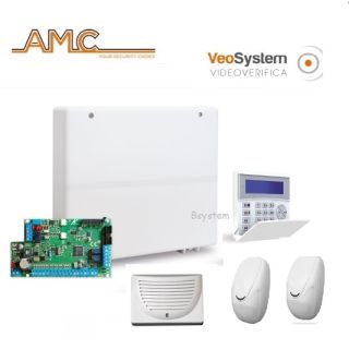 ANTIFURTO RADIO FILARE AMC CENTRALE K8V K-RADIO800 MODULO 4G X4W IF800 SIRENA