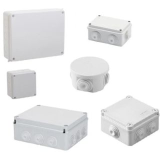 SCATOLA CASSETTA DERIVAZIONE PARETI LISCE/CON GOMMINI TONDE VARIE MISURE