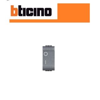 INTERRUTTORE BIPOLARE L4002N BTICINO LIVING INTERNATIONAL ANTRACITE