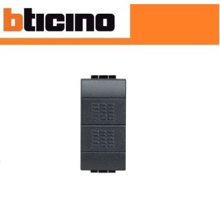 DOPPIO PULSANTE L4036N BTICINO LIVING INTERNATIONAL ANTRACITE