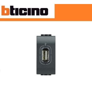 PRESA USB NON ALIMENTATA BTICINO LIVING INTERNATIONAL L4285 ANTRACITE