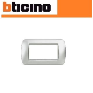 PLACCA 4P METALLO BTICINO LIVING LIGHT TECH L4804TE