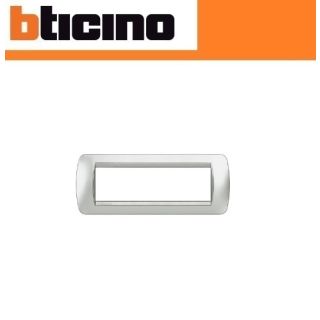 PLACCA 7P METALLO BTICINO LIVING LIGHT TECH L4807TE