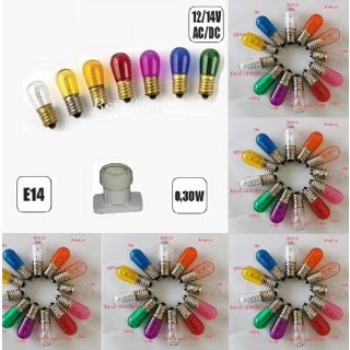 LAMPADINA LED ATTACCO PICCOLO E14 12 24 V AC DC SERIE LUMINARIA LAMPADA VARI COLORI