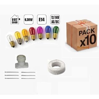 LAMPADINE LED 10 PEZZI LUMINARIE SALENTINE P74 LAMPADE COLORATE LUMINARIA