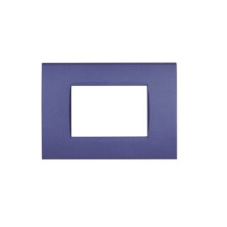 PLACCA 3 POSTI PVC COMPATIBILE BTICINO LIVING BLU NAVY
