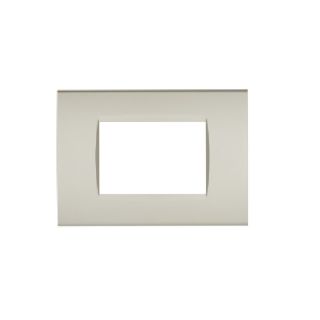 PLACCA 3 POSTI PVC COMPATIBILE BTICINO LIVING AVORIO