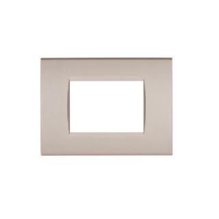 PLACCA 3 POSTI PVC COMPATIBILE BTICINO LIVING ORO SCURO