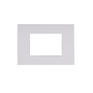PLACCA 3 POSTI PVC COMPATIBILE BTICINO LIVING BIANCA