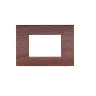 PLACCA 3 POSTI PVC COMPATIBILE BTICINO LIVING LEGNO