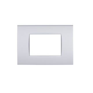 PLACCA 3 POSTI PVC COMPATIBILE BTICINO LIVING SILVER