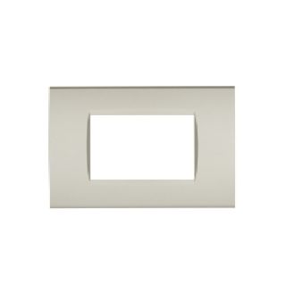 PLACCA 4 POSTI PVC COMPATIBILE BTICINO LIVING AVORIO