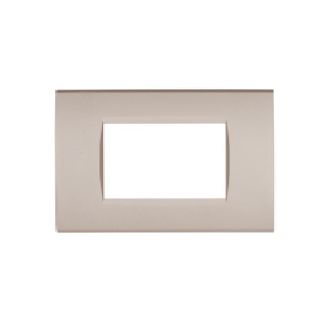 PLACCA 4 POSTI PVC COMPATIBILE BTICINO LIVING ORO SCURO