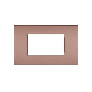 PLACCA 4 POSTI PVC COMPATIBILE BTICINO LIVING MARRAKESCH CHIARO