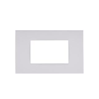 PLACCA 4 POSTI PVC COMPATIBILE BTICINO LIVING BIANCO