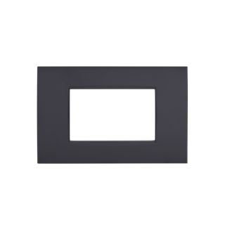 PLACCA 4 POSTI PVC COMPATIBILE BTICINO LIVING NERO