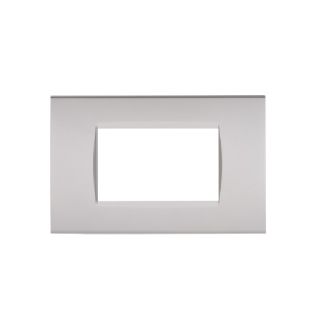 PLACCA 4 POSTI PVC COMPATIBILE BTICINO LIVING GRIGIO