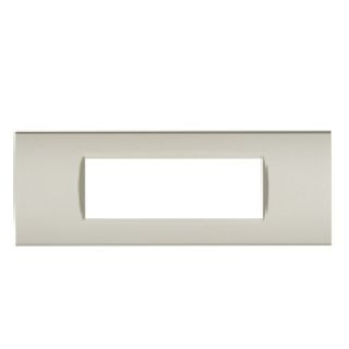 PLACCA 7 POSTI PVC COMPATIBILE BITICINO LIVING AVORIO