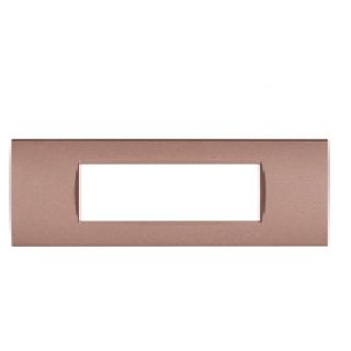 PLACCA 7 POSTI PVC COMPATIBILE BTICINO LIVING MARRAKESCH CHIARO