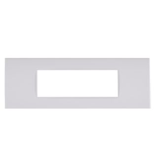 PLACCA 7 POSTI PVC COMPATIBILE BTICINO LIVING BIANCO