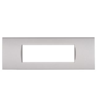 PLACCA 7 POSTI PVC COMPATIBILE BITICINO LIVING GRIGIO
