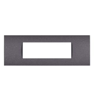 PLACCA 7 POSTI PVC COMPATIBILE BTICINO LIVING MARRAKESCH SCURO