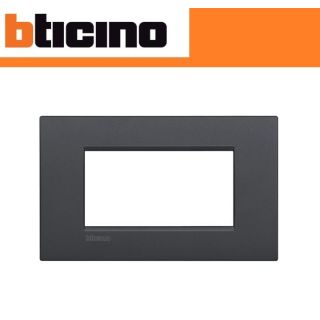 PLACCA AIR 4 POSTI BTICINO LIVING LIGHT LNC4804AR ANTRACITE