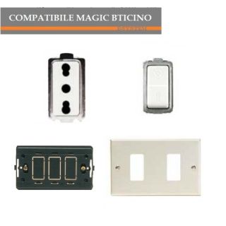 PRESA 5180 INTERRUTTORE 5011 TELAIO PLACCA COMPATIBILE MAGIC BTICINO