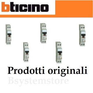 INTERRUTTORE  BTICINO MAGNETOTERMICO 1P+N - FC881- da 6-10-16-20-25A 4,5Ka