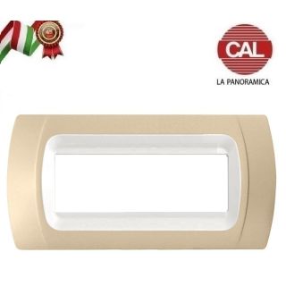 PLACCA CAL 7 Posti SABBIA OPACO COMPATIBILE LIVING LIGHT BTICINO