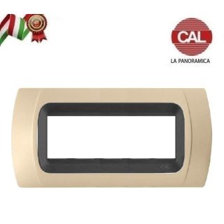 PLACCA CAL 7 Posti SABBIA OPACO COMPATIBILE LIVING INTERNATIONAL BTICINO
