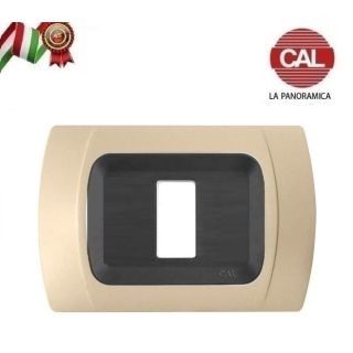 PLACCA CAL 1 Posto SABBIA OPACO INT.NERO COMPATIBILE MAGIC BTICINO